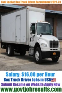 Food locker Box Truck Driver Recruitment 2022-23