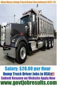 Allan Myers Dump Truck Driver Recruitment 2022-23