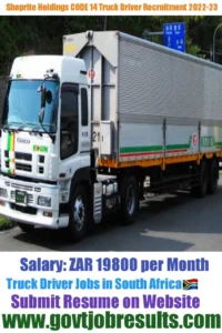Shoprite Holdings CODE 14 Truck Driver Recruitment 2022-23