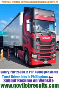 2c Crystal Trucking HGV Truck Driver Recruitment 2022-23