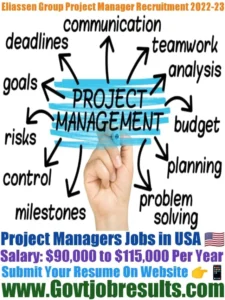 Eliassen Group Project Manager Recruitment 2022-23