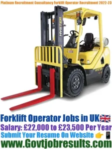 Platinum Recruitment Consultancy Forklift Operator Recruitment 2022-23