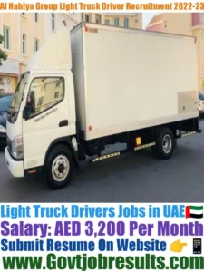 Al Nahiya Group Light Truck Driver Recruitment 2022-23