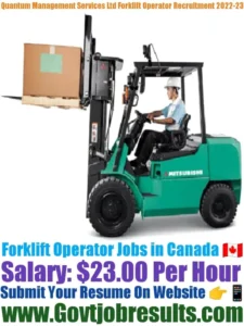 Quantum Management Services Ltd Forklift Operator Recruitment 2022-23