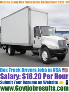 Hudson Group Box Truck Driver Recruitment 2022-23