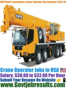 WIN Waste Innovations Crane Operator Recruitment 2022-23