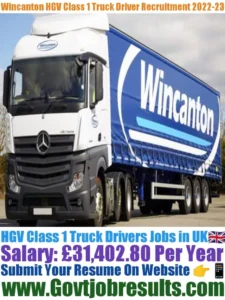 Wincanton HGV Class 1 Truck Driver Recruitment 2022-23