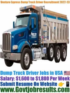 Venture Express Dump Truck Driver Recruitment 2022-23
