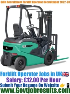 Odin Recruitment Forklift Operator Recruitment 2022-23