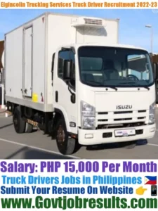 Elgincolin Trucking Services Truck Driver Recruitment 2022-23
