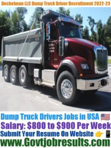 Deckelman LLC Dump Truck Driver Recruitment 2022-23