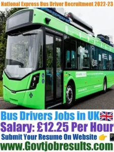National Express Bus Driver Recruitment 2022-23