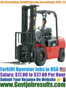 GLC Distribution Forklift Operator Recruitment 2022-23