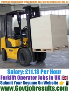Frontline Recruitment Group Forklift Operator Recruitment 2022-23