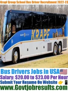 Krapf Group School Bus Driver Recruitment 2022-23