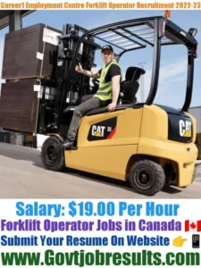 Career1 Employment Centre Forklift Operator Recruitment 2022-23