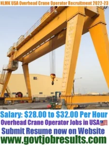 NLMK USA Overhead Crane Operator Recruitment 2022-23