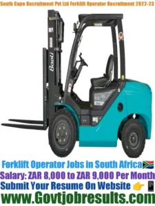South Cape Recruitment Pvt Ltd Forklift Operator Recruitment 2022-23