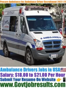 Procare Ambulance Inc Ambulance Driver Recruitment 2022-23