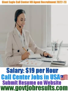 Giant Eagle HR Call center Agent Recruitment 2022-23