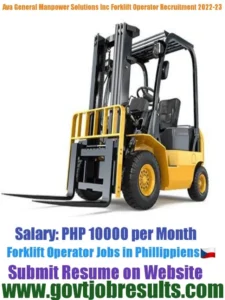 Ava General Forklift Operator Recruitment 2022-23