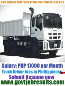 Flash Express HGV Truck Driver Recruitment 2022-23