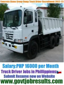 Concrete Stone Corp HGV Truck Driver Recruitment 2022-23