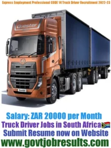 Express Employment Professional CODE 14 Truck Driver Recruitment 2022-23