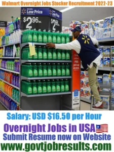 Walmart Overnight Jobs Stocker Recruitment 2022-23