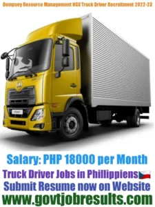 Dempsey Resource HGV Truck Driver Recruitment 2022-23