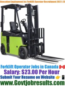 Avocation Employment Inc Forklift Operator Recruitment 2022-23