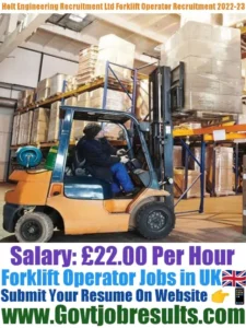 Holt Engineering Recruitment Ltd Forklift Operator Recruitment 2022-23