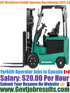 IS2 Workforce Forklift Operator Recruitment 2022-23