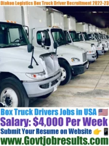 Diakon Logistics Box Truck Driver Recruitment 2022-23