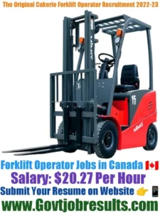 The Original Cakerie Forklift Operator Recruitment 2022-23