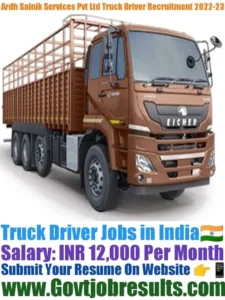 Ardh Sainik Services Pvt Ltd Truck Driver Recruitment 2022-23