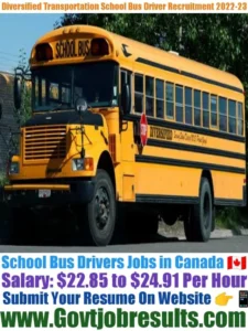 Diversified Transportation School Bus Driver Recruitment 2022-23