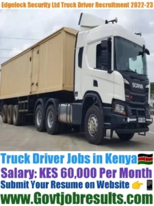 Edgelock Security Ltd Truck Driver Recruitment 2022-23