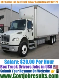 UST Select Inc Box Truck Driver Recruitment 2022-23