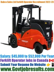 Babco Sales Ltd Forklift Operator Recruitment 2022-23