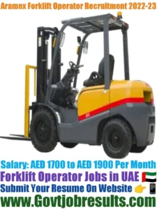 Aramex Forklift Operator Recruitment 2023-24
