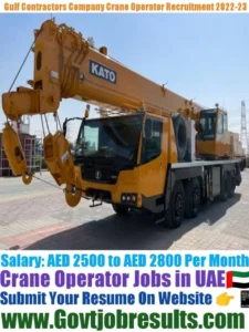 Gulf Contractors Company Crane Operator Recruitment 2022-23
