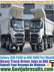 Al-Futtaim Heavy Truck Driver Recruitment 2022-23