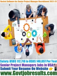Rocket Software Inc Senior Project Manager Recruitment 2022-23
