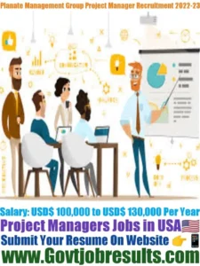 Planate Management Group Project Manager Recruitment 2022-23