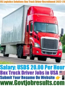US Logistics Solutions Box Truck Driver Recruitment 2022-23