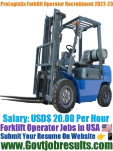 ProLogistix Forklift Operator Recruitment 2022-23