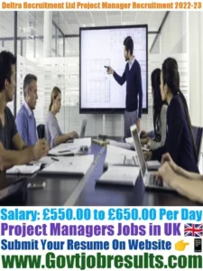 Deltra Recruitment Limited Project Manager Recruitment 2022-23