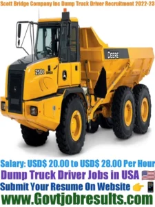Scott Bridge Company Inc Dump Truck Driver Recruitment 2022-23