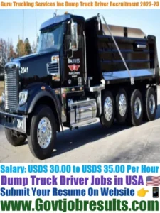 Guru Trucking Services Inc Dump Truck Driver Recruitment 2022-23